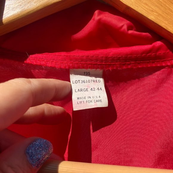 Vintage red lightweight nylon company recognition jacket - Picture 4 of 5